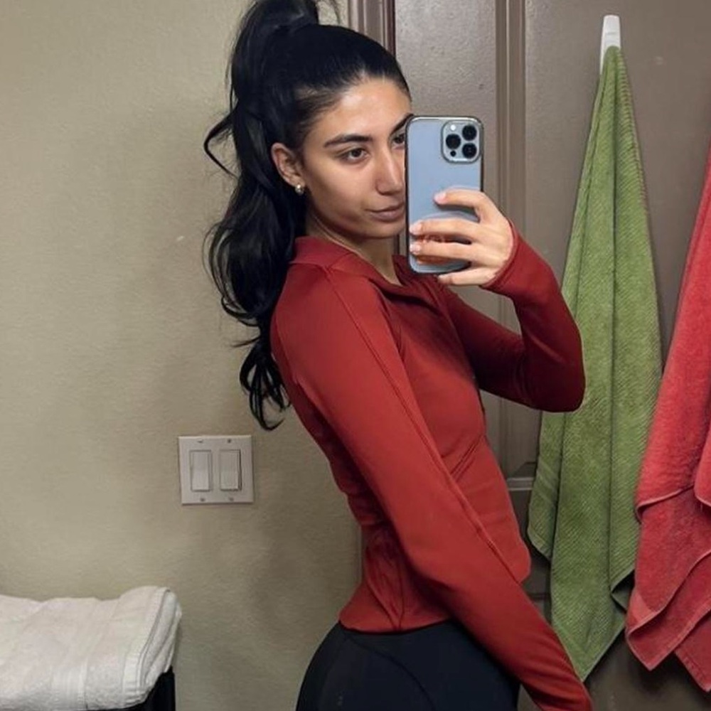 lululemon athletica Rust Red Quarter-Zip Top